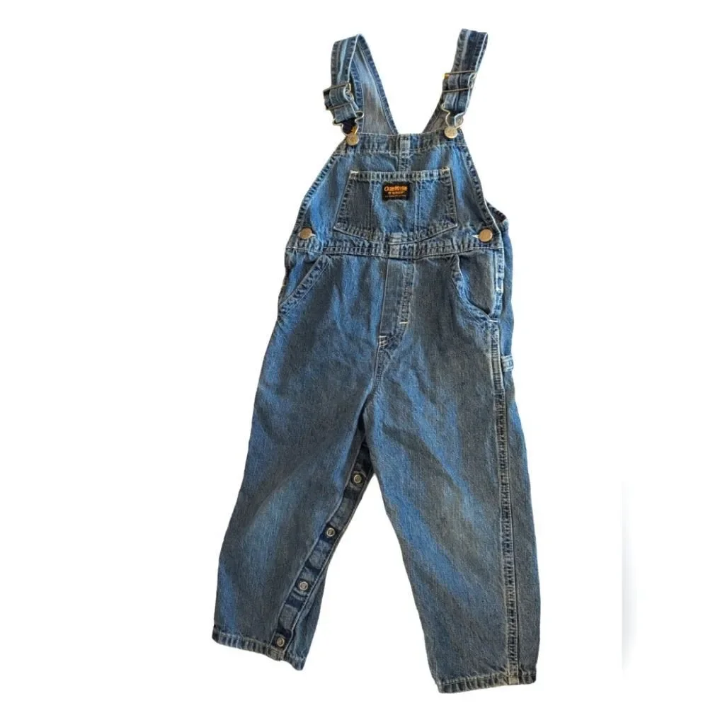 Oshkosh bgosh vintage denim blue‎ overalls size 4T